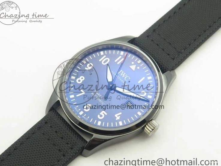 MIROTIME 1231 HighQuality Mark XVIII LAUREUS IW324703 Black Ceramic MKF Best Edition On Black Nylon Strap A 7218